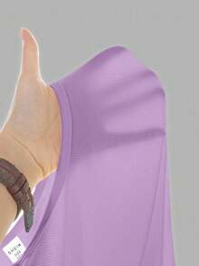 Coolane Tween Girls Four Seasons Solid Ruched Side Crop Tee - Mauve Purple - View 7