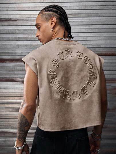 AXEPEAK Camiseta de tirantes para hombre de ajuste holgado y cuello redondo con estampado, en tallas surtidas