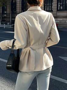 DAZY Women's Casual Double-Breasted Trench Coat