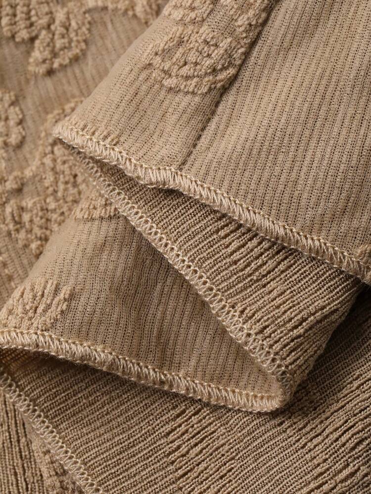 Women's Elegant Commuter Solid Color Jacquard Flare Sleeve Top And Skirt 2-Piece Set