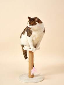 PETSIN 1 件装耐用剑麻猫抓柱，垂直设计，不掉毛，防滑稳固，节省空间，耐抓挠，可自娱自乐，缓解压力，互动玩具，白色、灰色、绿色、多色可选，适合小户型公寓日常使用，爱猫人士节日礼物，室内猫咪、幼猫指甲护理宠物训练工具，猫咪娱乐必备，防抓家具保护垫 - 多色 - 查看 3