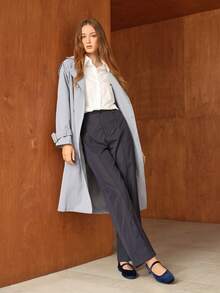 Rosivie Women's Casual Versatile Commute Simple Buckle Flats Valentine's Day - Blue - View 6