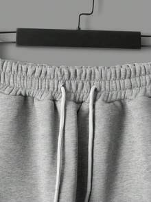 EURMUSE Cotton 2pcs Solid Drawstring Waist Sweatpants - Multicolor - View 6