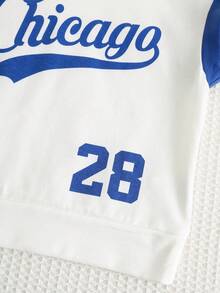 SHEIN 2件套男女童可爱连帽无袖背心和牛仔短裤套装，春夏男婴服装 - 藍色 - 查看 5