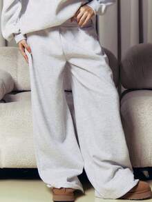 Criza Taa 超宽腿翻折腰裤 休闲夏季机场秋冬季圣诞节 - 灰色 - 查看 4