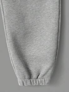 EURMUSE Cotton 2pcs Solid Drawstring Waist Sweatpants - Multicolor - View 5