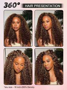 ALL READY WIG 渐变挑染 4/30 水波纹蕾丝前 BOB 假发，真人发，预先拔毛，6x5 无胶佩戴，即戴即走，短卷蕾丝前 BOB 假发，适合，真人发，16 英寸