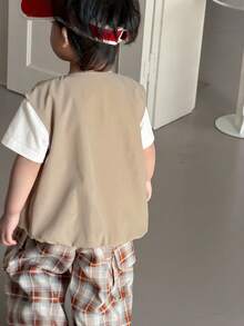 DAZY Toddler Boys' Solid Color Sleeveless Casual Vest