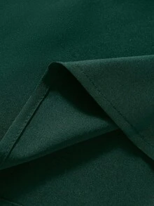 Manfinity AFTRDRK 男士純色V領重疊設計休閒/商務長袖襯衫 綠色 正裝襯衫 男士義大利度假風上衣，適用日常休閒、週末旅行、戶外活動、旅行探險、輕鬆工作環境或半正式場合，男友/丈夫禮物、週年禮物、婚禮 - 墨綠色 - 查看 8