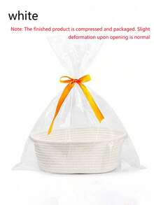 1个30厘米绳编手柄礼品篮，椭圆形多功能收纳篮，可装零食、玩具、化妆品、洗漱用品等，适用于节日送礼、家居日常使用、厨房、厨房配件、厨房工具、厨房收纳、化妆品收纳、婚礼用品、鲜花装饰、家居用品、餐桌、家居装饰、家居收纳、房间装饰、卧室装饰等。 - 絲帶禮品籃 - 查看 12