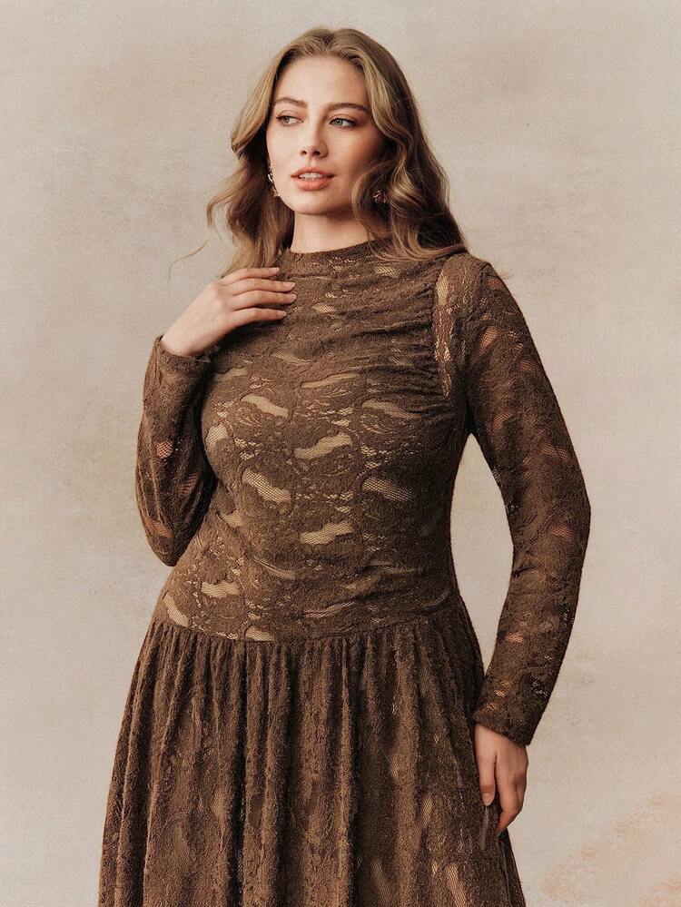 新作春秋レディースバレンタインデーフレンチファッションニットボディコンドレス、スリムフィットエレガントロングドレス重ね着に、ブラウンカラー冬ロングスリーブマキシドレス、ラグジュアリーパーティーガウン、プラスサイズ