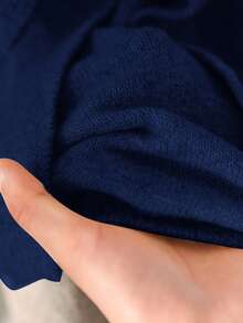CosyJoli Plus Size Elegant French Bowknot Knit Blouse, Casual & Romantic For Vacation Bow Clothes Sweater Women Sweater Bow Sweater Navy Blue Sweater/Winter - Navy Blue - View 7