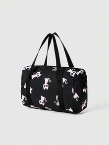 ROMWE Kawaii 1pc Casual Cartoon Pattern Shoulder Bag, Suitable For College Students, Shopping, Parties, Workout - Pink - View 2