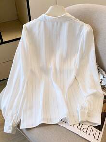 Women's Casual Striped Print Pendant Long Sleeve Shirt - Multicolor - View 2