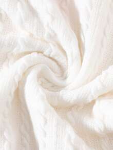 SHEIN 新生女婴白色刺绣彼得潘领连衣裙，公主风 - 白色 - 查看 5