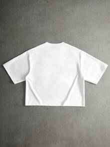 PAVTROS 男士街头风流行3D立体印花英文T恤，适合户外音乐节、日常出行、朋友聚会、送给男友/老公的礼物、周年纪念礼物，白色印花上衣，男士宽松印花T恤，男士白色卫衣，男士印花衬衫 - 白色 - 查看 4