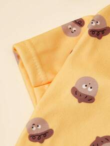 PETSIN 1件宠物猫狗通用可爱黄色松果图案印花弹力针织舒适柔软狗狗四肢服装腹部保护 - 松果 - 查看 8