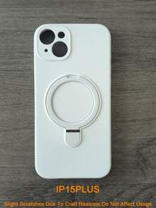 For Magnetic Wireless Charge Soft Silicone Holder Case Compatible With Iphone 16 15 14 13 12 11 Pro Max 16e Soft Cases Magnetic Liquid Silicone Cover - White - View 14