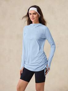 OutZeal Women UV Protection Cool Touch Silky Soft Side Drawstring Hip Length Sun-Proof Jacket Daily Casual