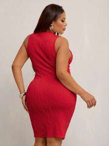 SHEIN SXY 大码女装春夏优雅性感纯色修身吊带连衣裙，适合日常穿着、邮轮度假、狂欢节派对、海滩度假、约会之夜、生日、单身派对等场合，也适合辣妹风、伊比沙岛风、纳什维尔风、休闲风、锐舞风、时尚风、夜店风、可爱风、休闲风、购物风、街头风、外出等各种场合。易于搭配，显瘦，凸显身材，修饰身形，收腹提臀。 - 紅色 - 查看 2