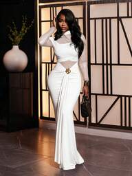 BamGleam Women's Solid Color Minimalist Dress, Everyday Wear, Elegant Dresses For Women , Elegant Dress For Women , Elegant Dress Women , Elegant Dresse, Elegant Dress ,