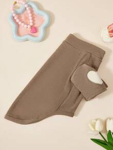 PETSIN 1 Pc Pet Cat Dog Universal Coffee Basic Elastic Knitted Soft And Comfortable Love Embroidered Cute Dog Base Hoodie - Coffee - View 7