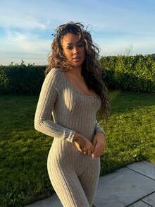 RebeccaVibe Long Sleeve Spring Women Jumpsuit