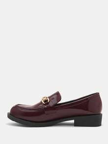 CUCCOO CURVES Mocasines casuales de suela plana y ancha, suela gruesa, color negro, para primavera, vacaciones de primavera y Pascua - Rojo - Ver 9