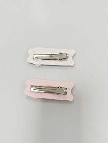 ROMWE Anime 3 chiếc kẹp tóc hình mèo ngẫu nhiên, kẹp tóc hình mèo dễ thương kiểu mỏ vịt, phụ kiện tóc hình mèo bằng acrylic, thích hợp để sử dụng hàng ngày. - Đen trắng - Xem 7