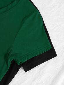 StreetHx Women's Summer V-Neck Tight T-Shirt, Punk Subculture Anime Solid Color Basic V-Neck Short Sleeve Fitted T-Shirt