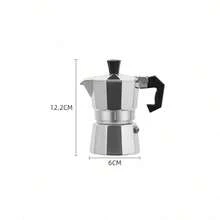 1pc Classic Italian-American Espresso Maker - 10.14oz Aluminum Stovetop Coffee Pot, Manual Operation, Perfect For Home & Restaurant Use Back To School - Multicolor - View 15
