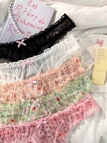 PetitDoll 5件套加大码女士性感内衣 - 彩色 - 查看 3