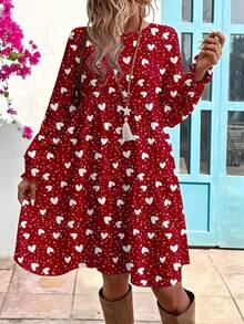 EMERY ROSE Elegancka, swobodna sukienka damska o średniej długości, jesień/zima