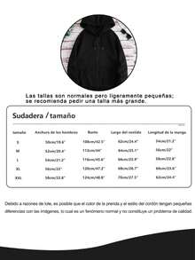 Hombre005 Sudadera con capucha, chaqueta abierta con cremallera para hombres, estilo popular, ajuste cómodo, adecuada para hombres - Negro - Ver 3