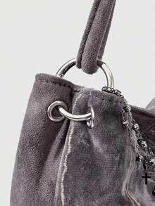 ROMWE Grunge Punk Women's Bag - Grey - View 5