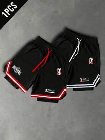 Sport MetroGents 1件男士休闲运动二合一抽绳短裤