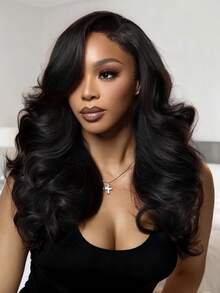 Density Pro 100%真人发蝴蝶剪裁告别打结7x5蕾丝水波纹卷发假发，羽毛蝴蝶层次，隐形抽绳，预剪预漂，无胶假发，轻松贴合各种头型，透明蕾丝可染色 - SNatural - 查看 2