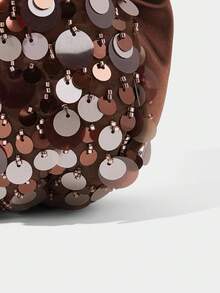 SHECARRY Ladies, Women Top Handle Bags,Animal Print,Fashionable, Elegant , Simple, Personalized, Versatile, Classic, For Commute, Office,Date, Daily,Shopping, Afternoon Tea, Autumn And Winter - Coffee - View 6