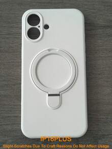 For Magnetic Wireless Charge Soft Silicone Holder Case Compatible With Iphone 16 15 14 13 12 11 Pro Max 16e Soft Cases Magnetic Liquid Silicone Cover - White - View 21