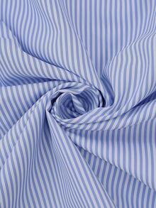 Franclia 女士休闲条纹无袖修身连衣裙，蓝白相间，春夏款 - 藍色 - 查看 6