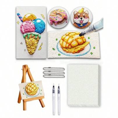 1/3 Tờ Giấy Xốp Ma Thuật, Bộ Giấy Thủ Công Mỹ Nghệ Nhỏ Vui Nhộn Tự Làm, Bộ Giấy Vẽ Xốp Ma Thuật, Bộ Giấy Vẽ Xốp Hiệu Ứng 3D Kỳ Diệu, Bảng Vẽ Xốp Mềm Mịn, Bút Vẽ Bong Bóng Tự Làm, Giấy Vẽ 3D