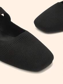 CUCCOO BASICS Zapatos planos casuales y versátiles con diseño de hebilla para mujer - Negro - Ver 7