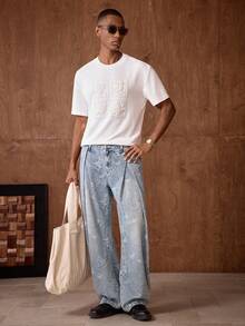 AKNOTIC Quần dài nam dệt kim dáng suông rộng rãi, thời trang mặc hàng ngày. - Rửa trung bình - Xem 5