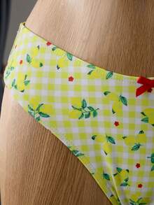 Bellisia 女士印花吊带泳衣套装，甜美度假休闲优雅风格 - 彩色 - 查看 5