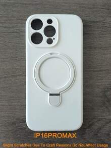 For Magnetic Wireless Charge Soft Silicone Holder Case Compatible With Iphone 16 15 14 13 12 11 Pro Max 16e Soft Cases Magnetic Liquid Silicone Cover - White - View 20