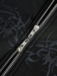 PAVTROS 男士街头风热销深色字母刺绣侧边连帽衫，适合户外音乐节、日常出行、朋友聚会、送给男友/老公的礼物、周年纪念礼物、卫衣套装 - 彩色 - 查看 3