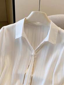 Women's Casual Striped Print Pendant Long Sleeve Shirt - Multicolor - View 3