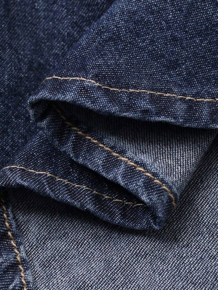 Toddler Boys' Hooded Washed Vintage Denim Jacket