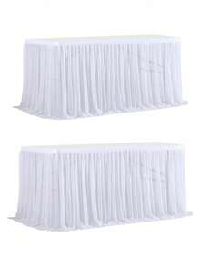 2 chiếc khăn trải bàn voan ngọc trai 4,35m, váy phủ bàn ký tên đám cưới, thích hợp cho đám cưới, trang trí bàn bánh sinh nhật, tiệc cô dâu, trang trí nhà cửa, trang trí đám cưới, đồ dùng đám cưới, trang trí Giáng sinh, trang trí bàn tiệc ngày lễ. - Nhiều màu - Xem 19