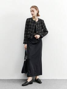 CUCCOO BIZCHIC Zapatos de moda casual con diseño de hebilla y punta cuadrada para mujer - Negro - Ver 2
